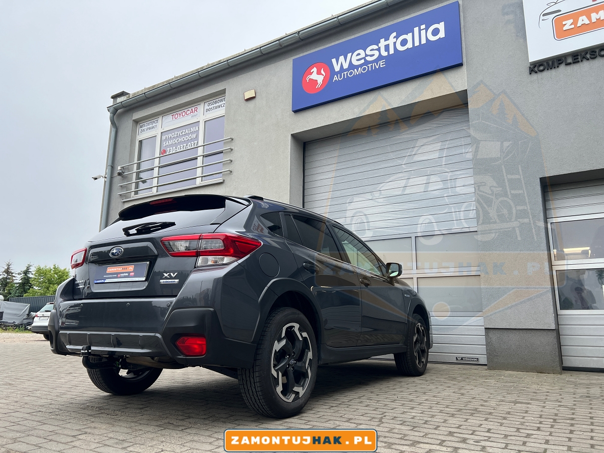 zdjęcie Subaru XV 2022 z zamontowanym hakiem holowniczym